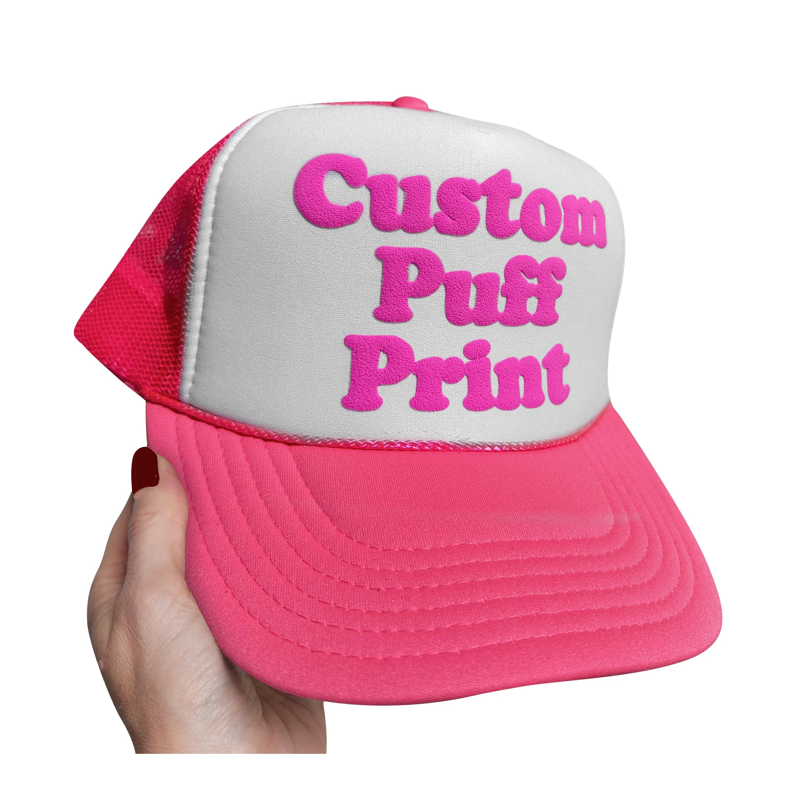Outdoor Custom Puff Print Trucker Hat with DIY Text Personalized Trucker Hat Personalized Hats Custom Basecball Caps for gifts