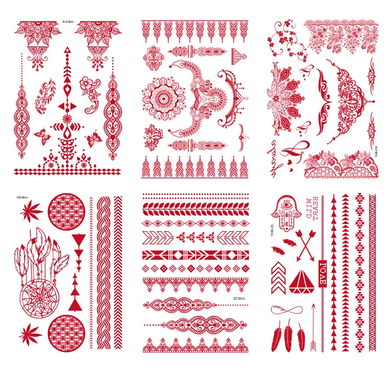 Henna Stickers mehndi stickers henna tattoo stickers for party
