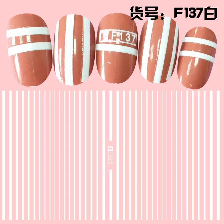 In stock cheap price line nail sticker decal art decoration sticker on nail supply