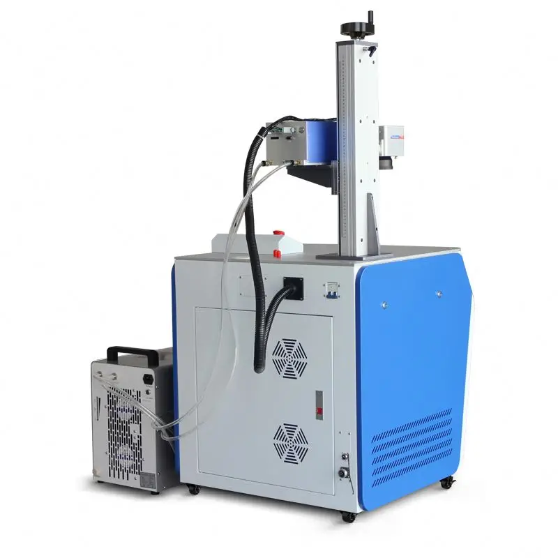JPT 3W 5W UV laser marking machine with rotary for glass paper