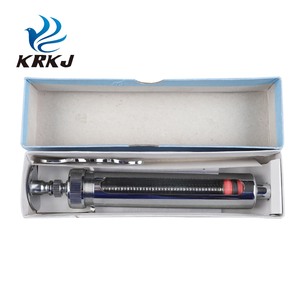KD204 Veterinary Brass Metal Luer Lock Injection Syringe 10ml 20ml 30ml 40ml 50ml 100ml for Pig Horse Cattle Sheep