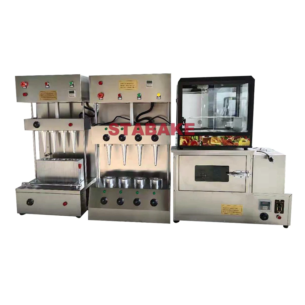 Pizza Cone Molding Machine Cheap Pizza Cone Machine/ Rotary Pizza Cone Oven/ Pizza Cone Warmer Showcase With Production Line