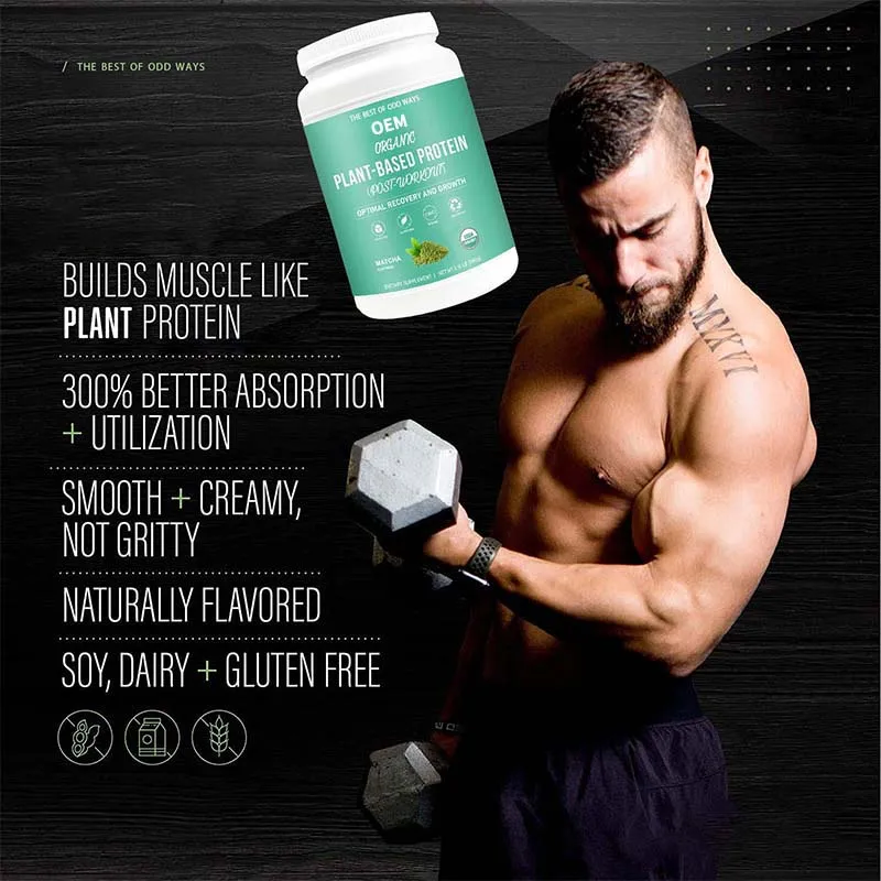 OEM Organic Vegan Protein Powder - 21g Plant Based Protein Powder for Women and Men Clean Protein Source