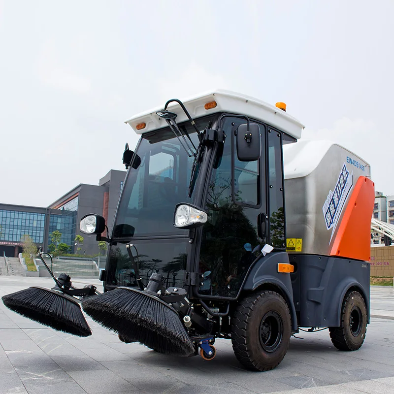 Chinese Street Road Vacuum Cleaning Leaves Sweeper With Awning Ride On Floor Sweeper Machine