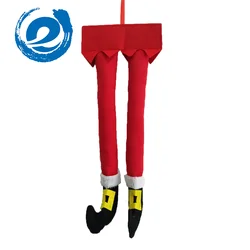 Christmas Santa Elf Legs Plush Stuffed Feet with Shoes Christmas Party Tree Decoration Car Pendant Ornaments Christmas Supplies