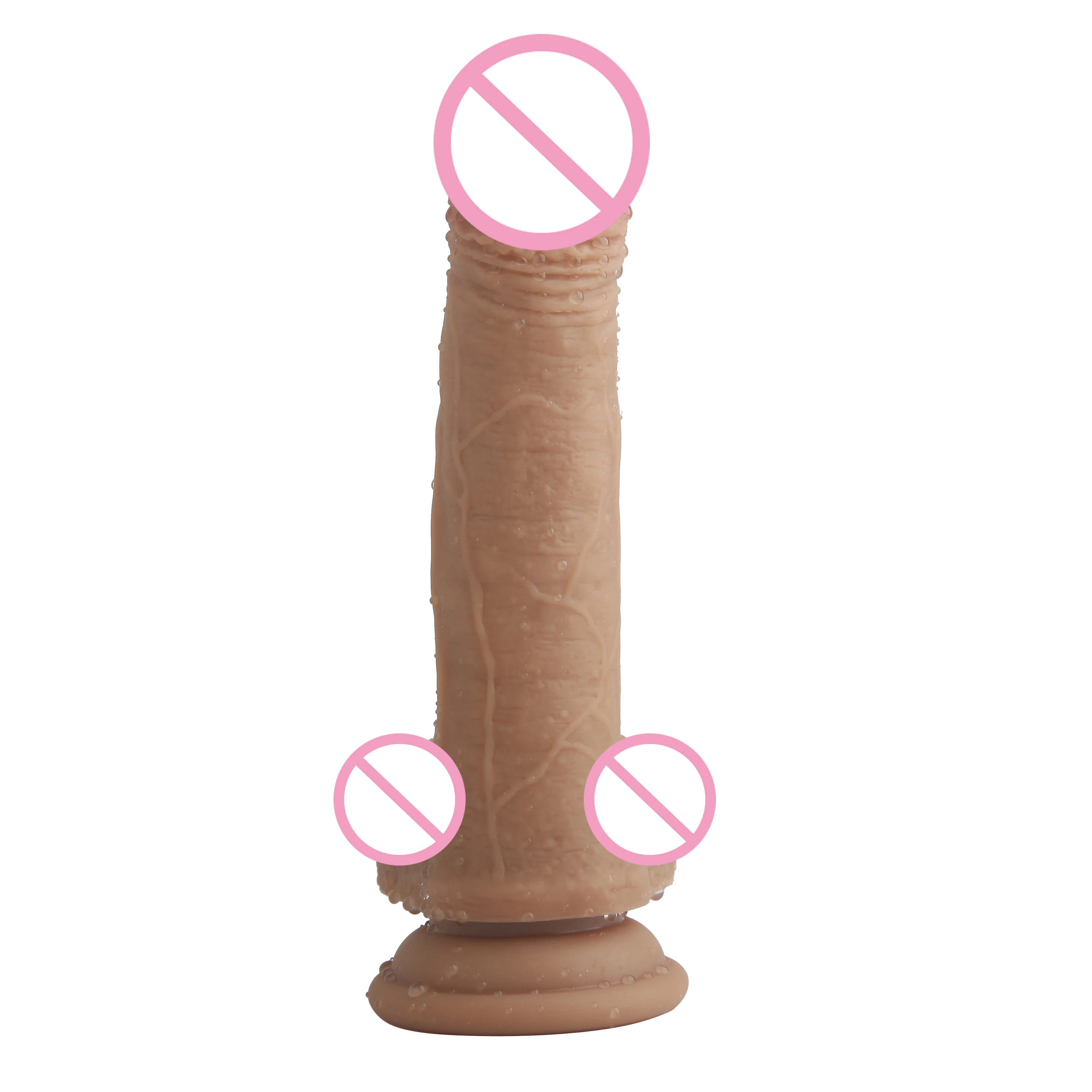 Silicone Soft Artificial Dildo Penis Masturbator with Strong Suction Cup Sex Toys for Men Pussy