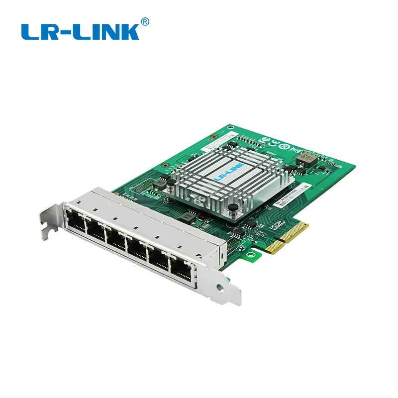 1Gbps six port ethernet copper server with intel i350 chip pcie x4 six port lan card nic for IPC