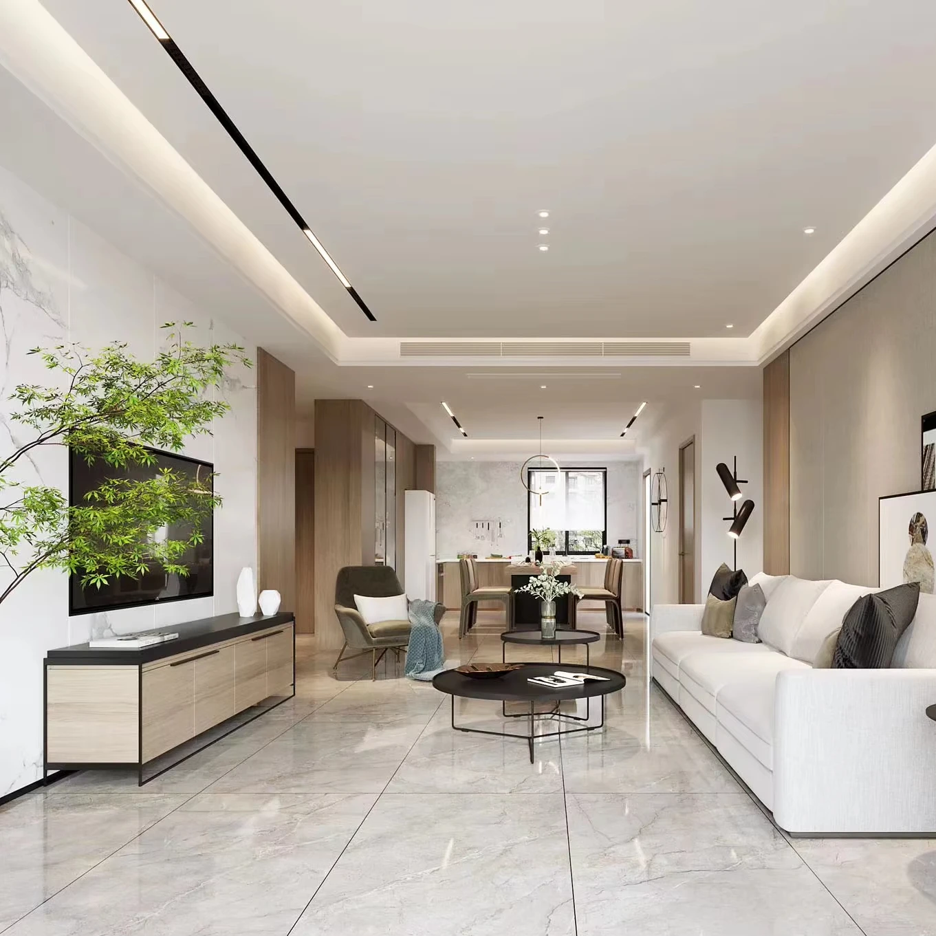 Luxury House 750*1500mm Glazed High Glossy Marble Interior Wall Tile Bathroom Kichen Decorative Porcelain Floor Tiles