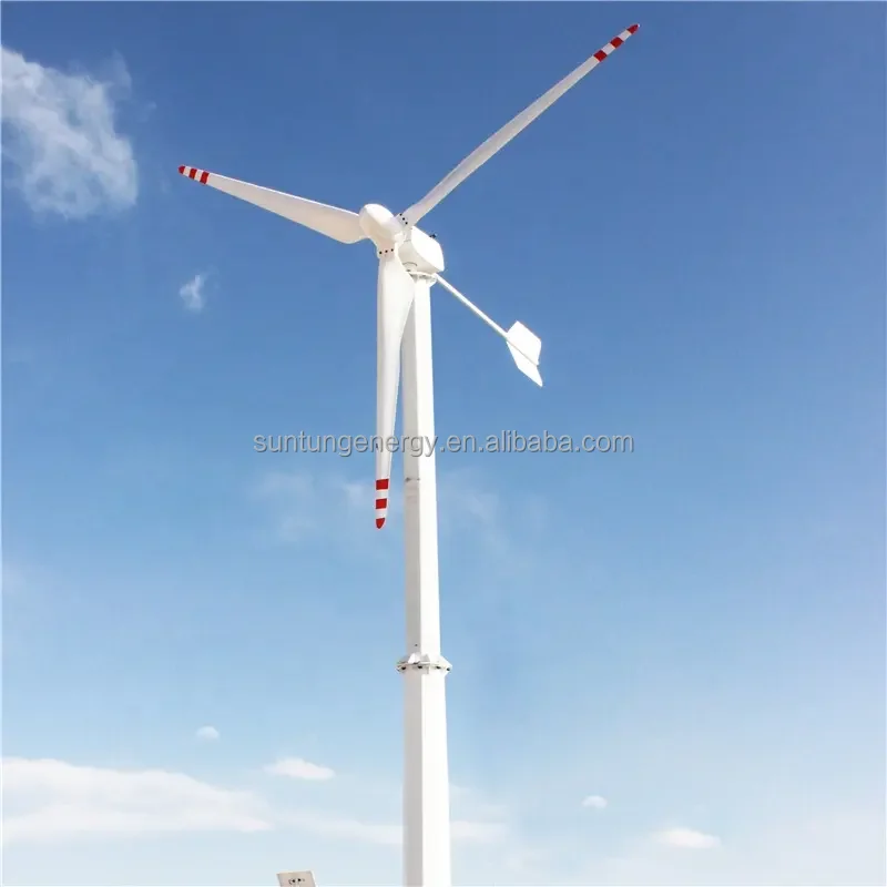 CE ISO Certified Tail wing yaw 10KW MPPT Wind Turbine direct permanent magnet generator for factory ,farm,park use