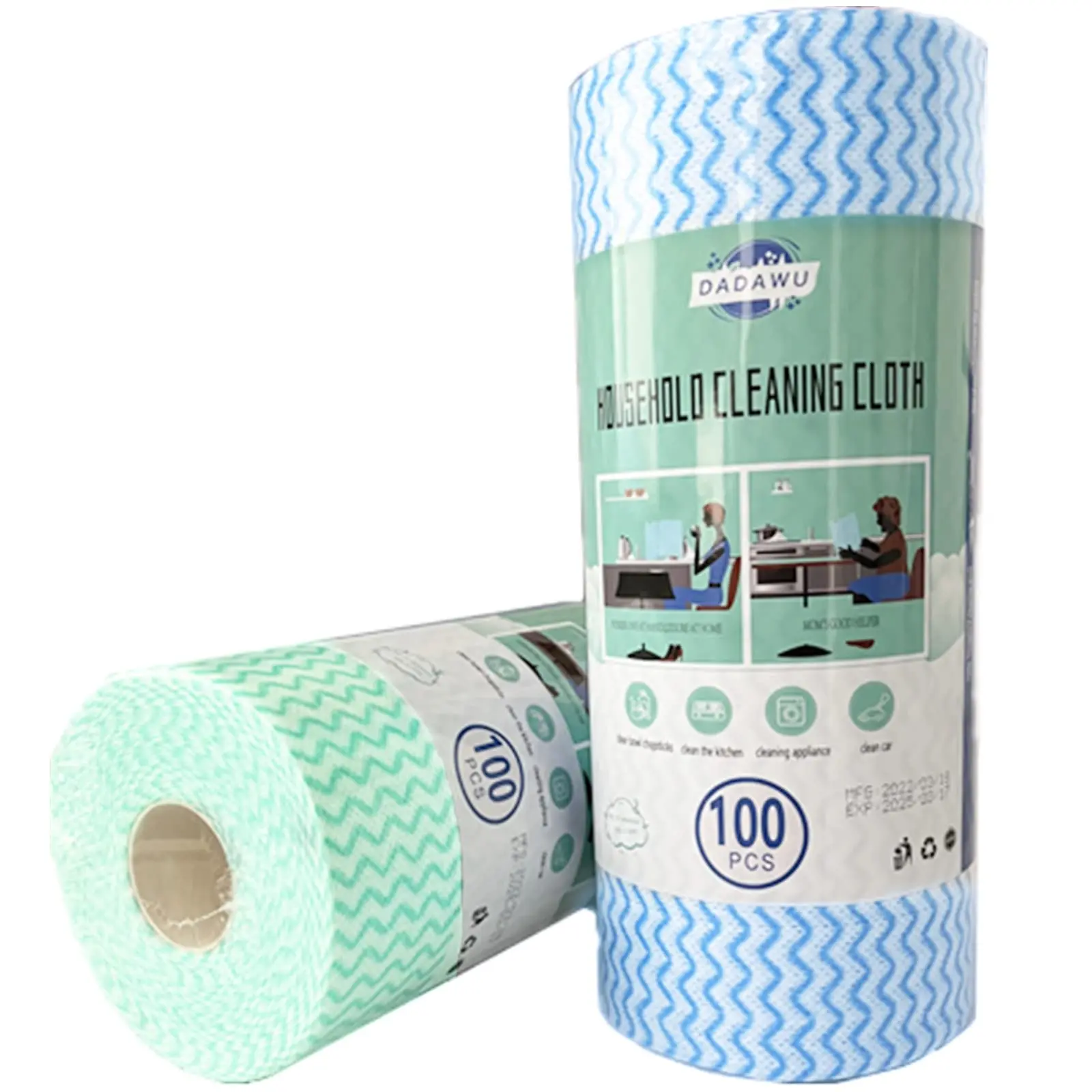 Disposable Handy Reusable Cloth Sheets Non-woven Fabric Wiping Rags Reusable Kitchen Wipes