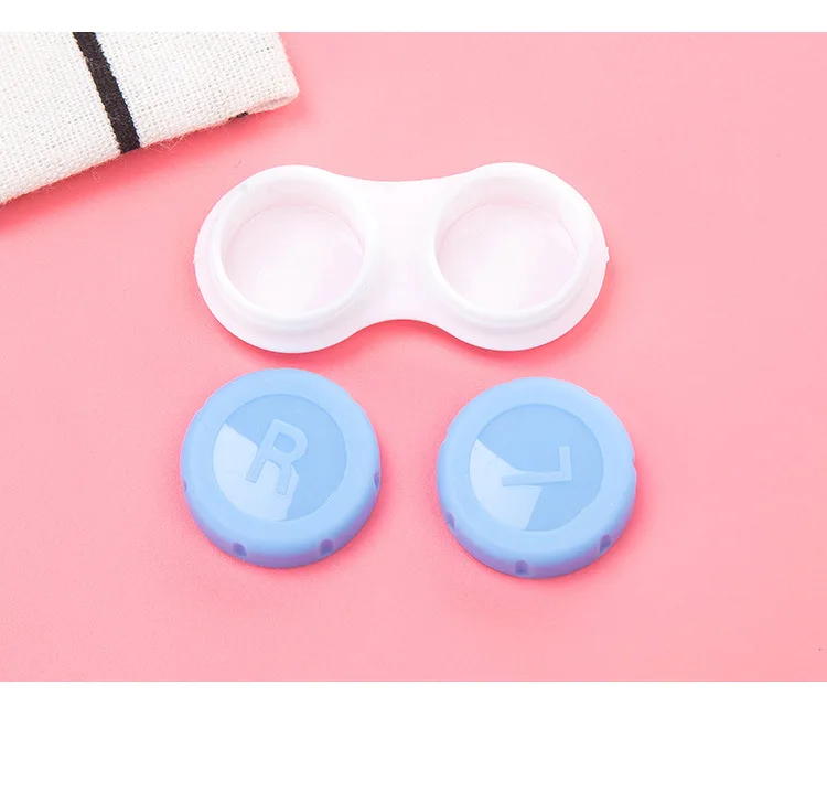 2021Lovely Candy Color Contact lens case Travel Glasses Lenses Box For Unisex Eye Care Kit Holder Container Support Gift