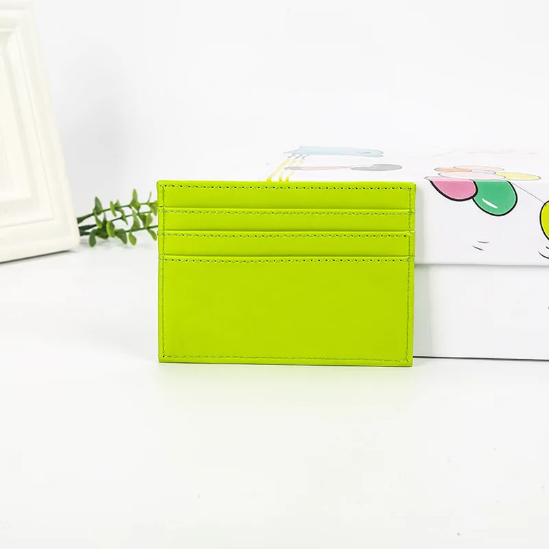 Promotions Custom Coin Purse Front Pocket Unisex Slim Credit Card Case Holder ID Business Mens Womens Pu Leather Thin Wallet