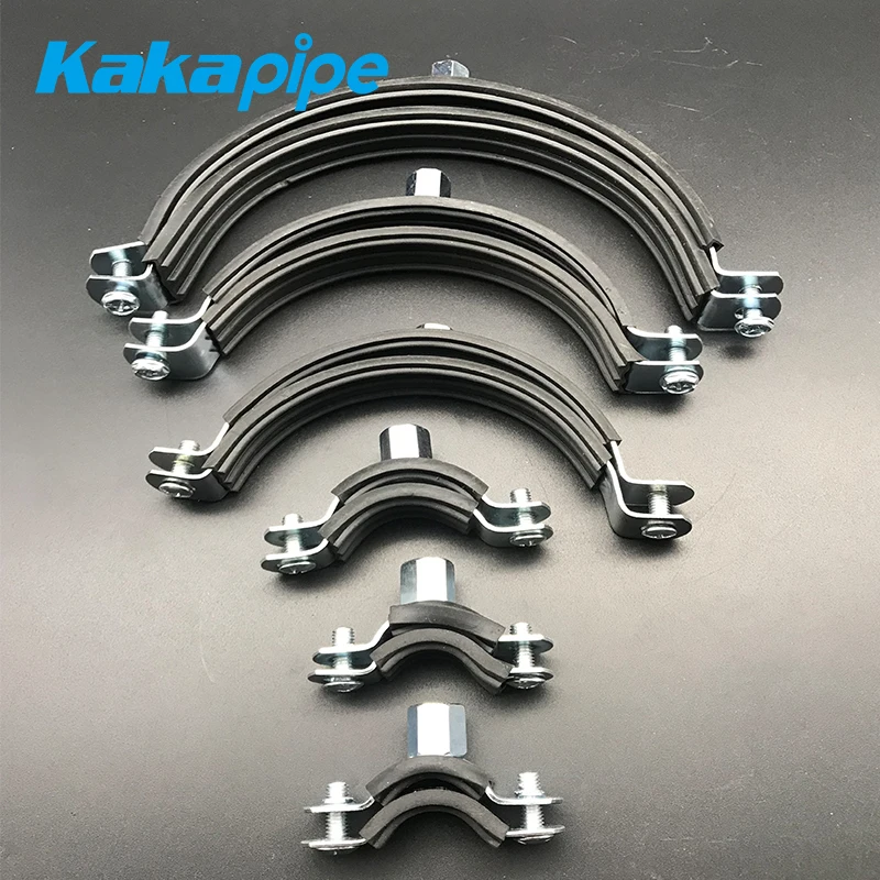 Manufacture Supplier m8 m10 epdm Rubber Pipe Clamps with Two Sides