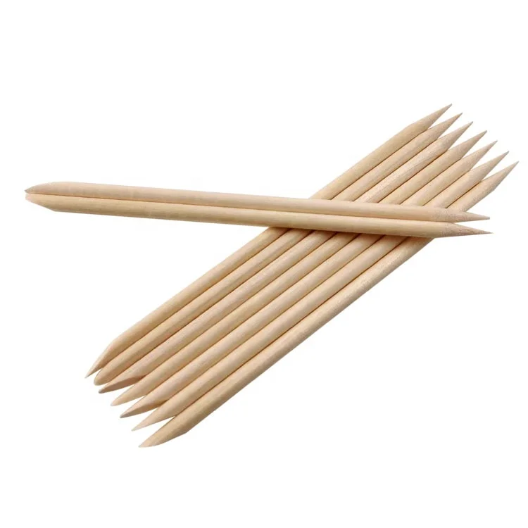 Nail Art Orange Wood Sticks Manicure Wood Sticks Nail Art Orange Cuticle Pusher Remover Sticks
