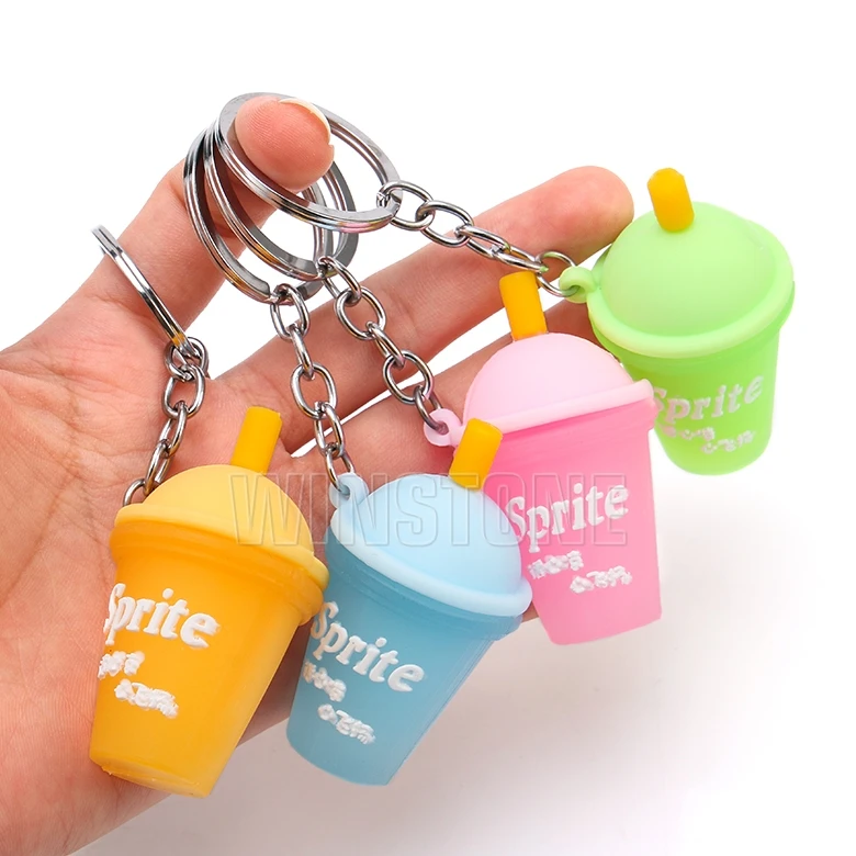 Custom 3D Soft PVC Figure Toys Cute Dustbin Keychain