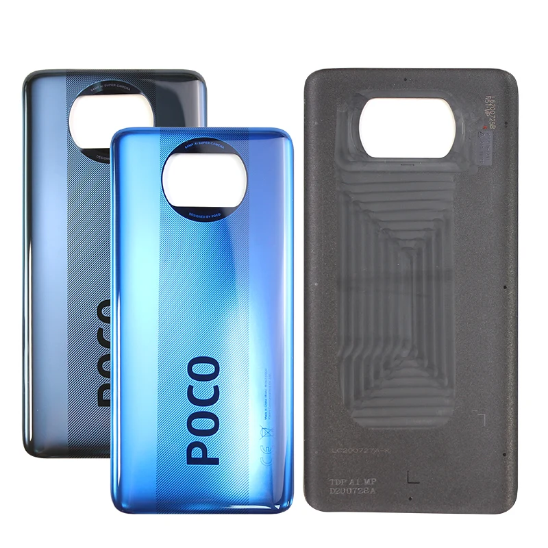 Glass Back Cover For Xiaomi Poco X3 Pro Battery Rear Door Cover For Xiaomi Poco X3 Pro Replacement Phone Housing For Poco X3 Pro