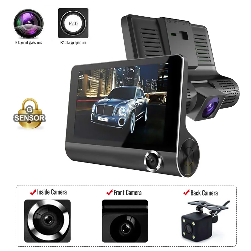 2023 new product 1080P 4 Channel Dashcam Front and Rear Car Camera WiFi GPS Dash Cam for Car