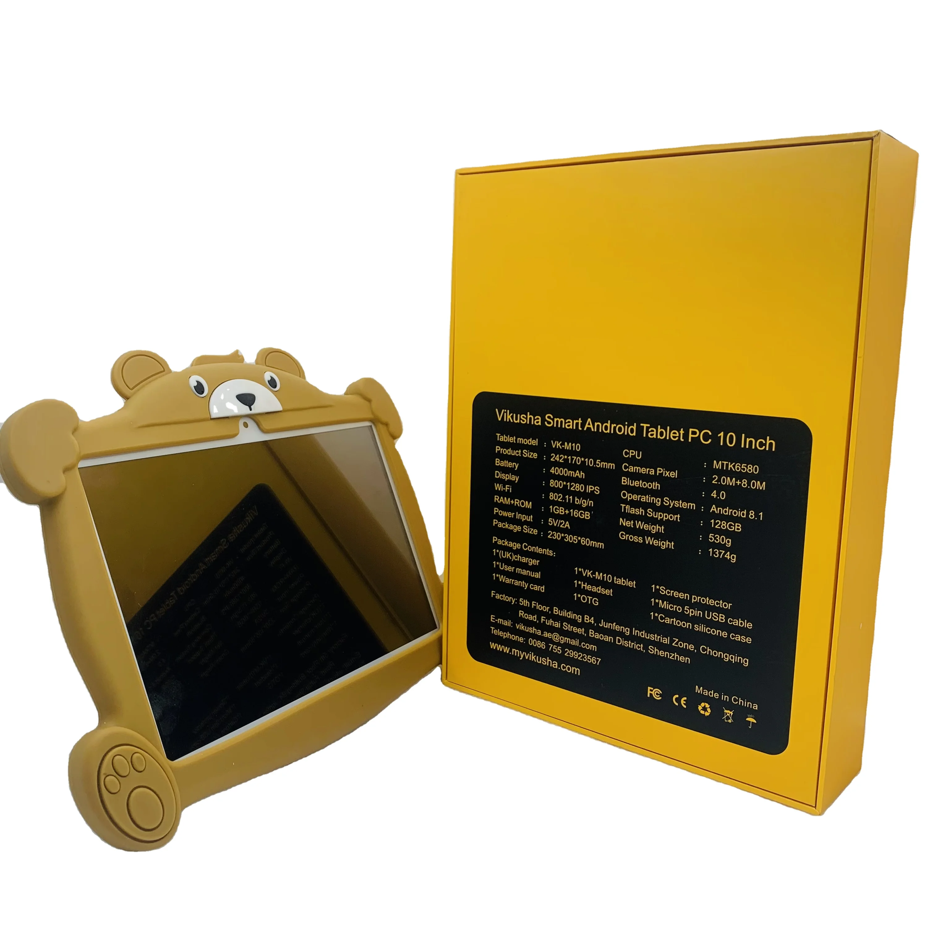 Customized Logo  10.1inch Mediatek  Android 8.0 Tablet Pc Rugged 4g Tablet With Front Camera