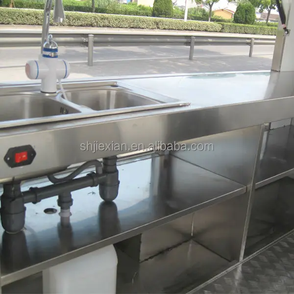 JX-FS250 Factory Price Box Square Food Trailer /Van Fast Food shaved ice truck for sale