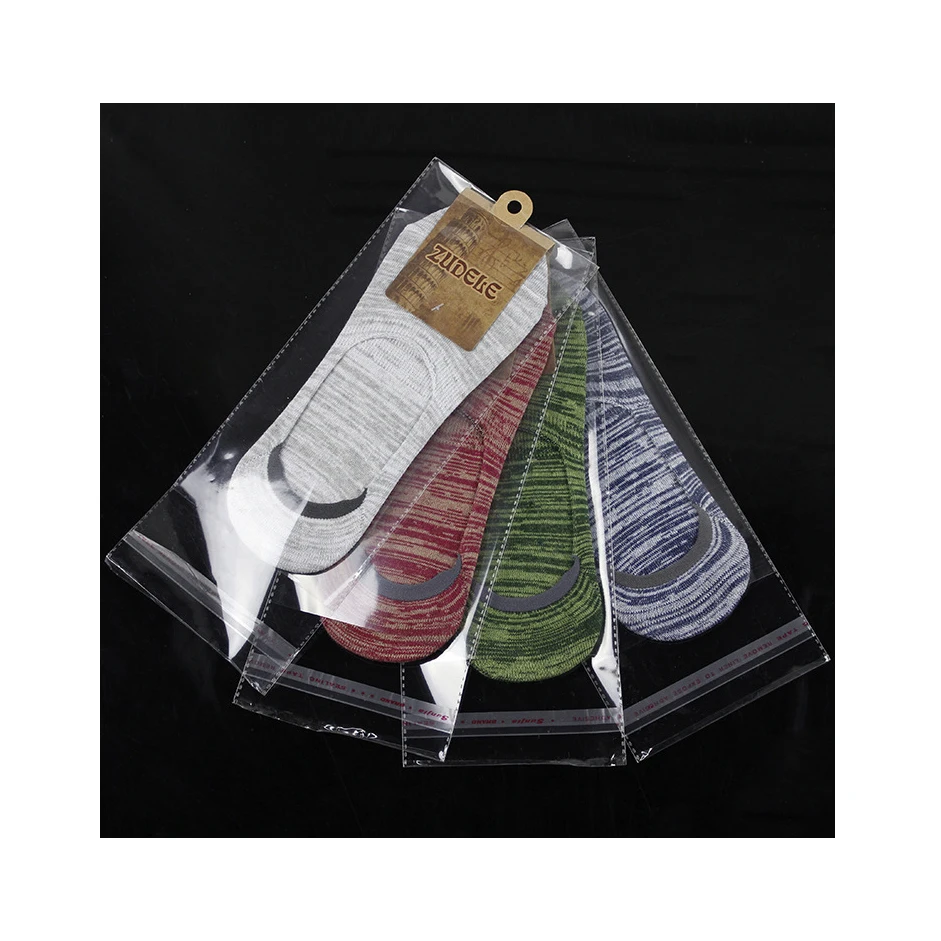 Clear OPP sock package self adhesive seal plastic bag