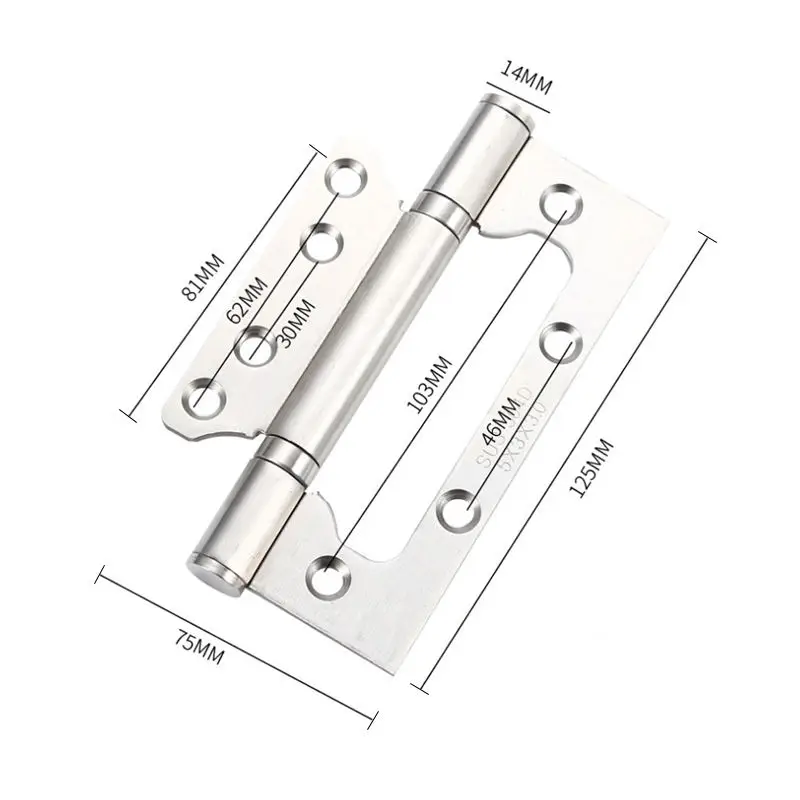 4x3x2.5-2BB Strong Bearing Capacity Shower Door Hinges Silent Bearing Sliding Door Hinges Easy Installation Cabinet Door Hinge