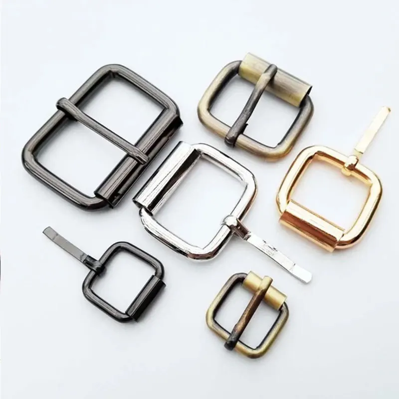 Square Alloy Pin Buckle Hardware Accessory for Bag Strap Pin Buckles Handbag Iron Roller Tri-glide Buckle