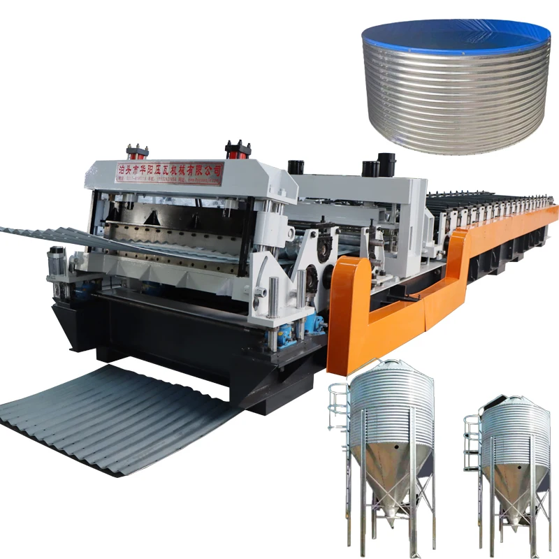Factory Price Metal Galvanized Corrugated Steel Grain Storage Silo Panel Machine Roll Forming Machine For Sale