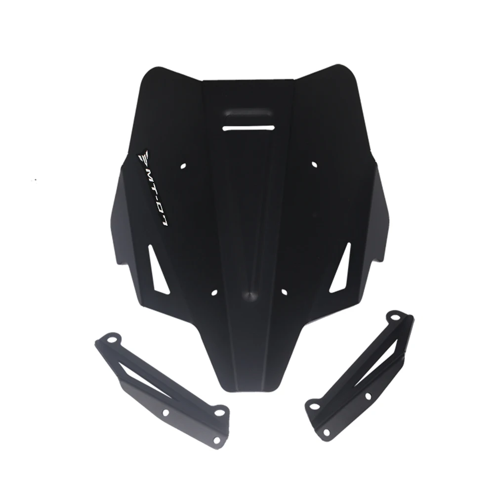 Fits For YAMAHA FZ07 MT07 MT-07 mt07 2021 2022 Motorcycle Black Windshield Windscreen Aluminum Kit Deflector Fairing Cover
