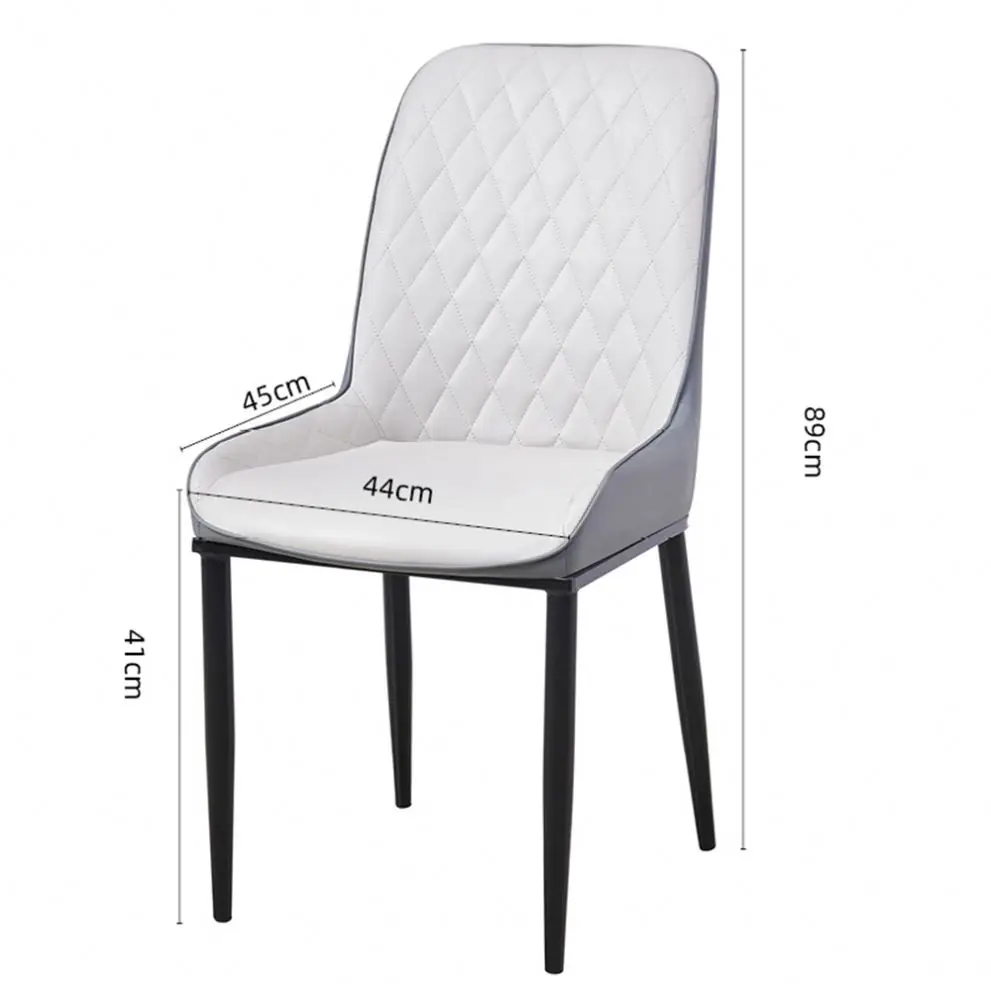 High Quality Dining Kitchen Chair Leather Fabric Wood Leg Upholstered Dining Chair