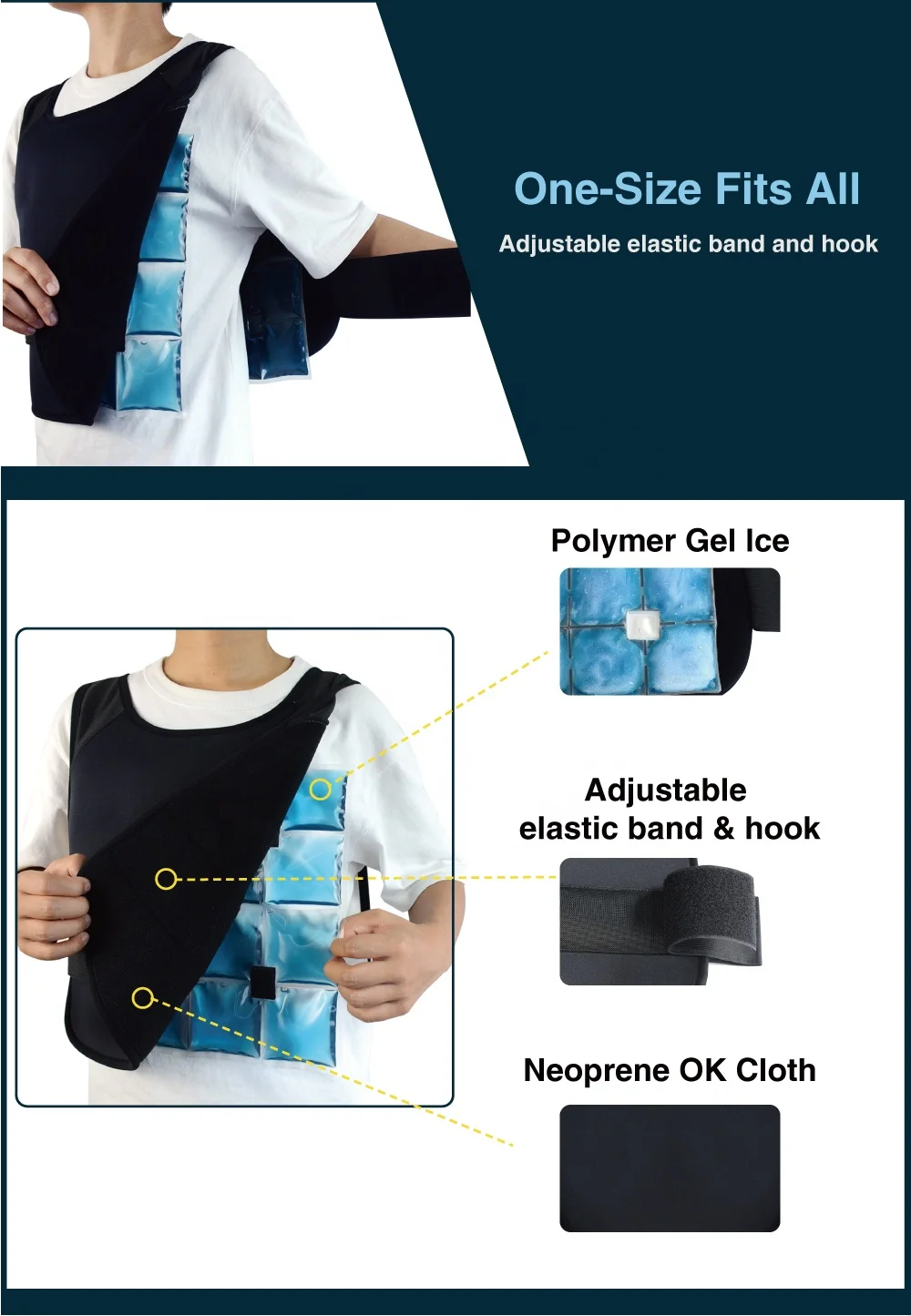 Summer Cooling Vest Ice Pack Physical Hot Cold Gel Pack Therapy Ice Wrap Waistcoat Cold Vest Cool Ice Packs