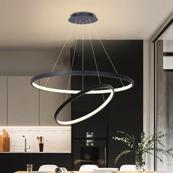 AUXO New Design Decorative Indoor Luxury Rings Pendant Light Ceiling Modern Led Chandelier Light