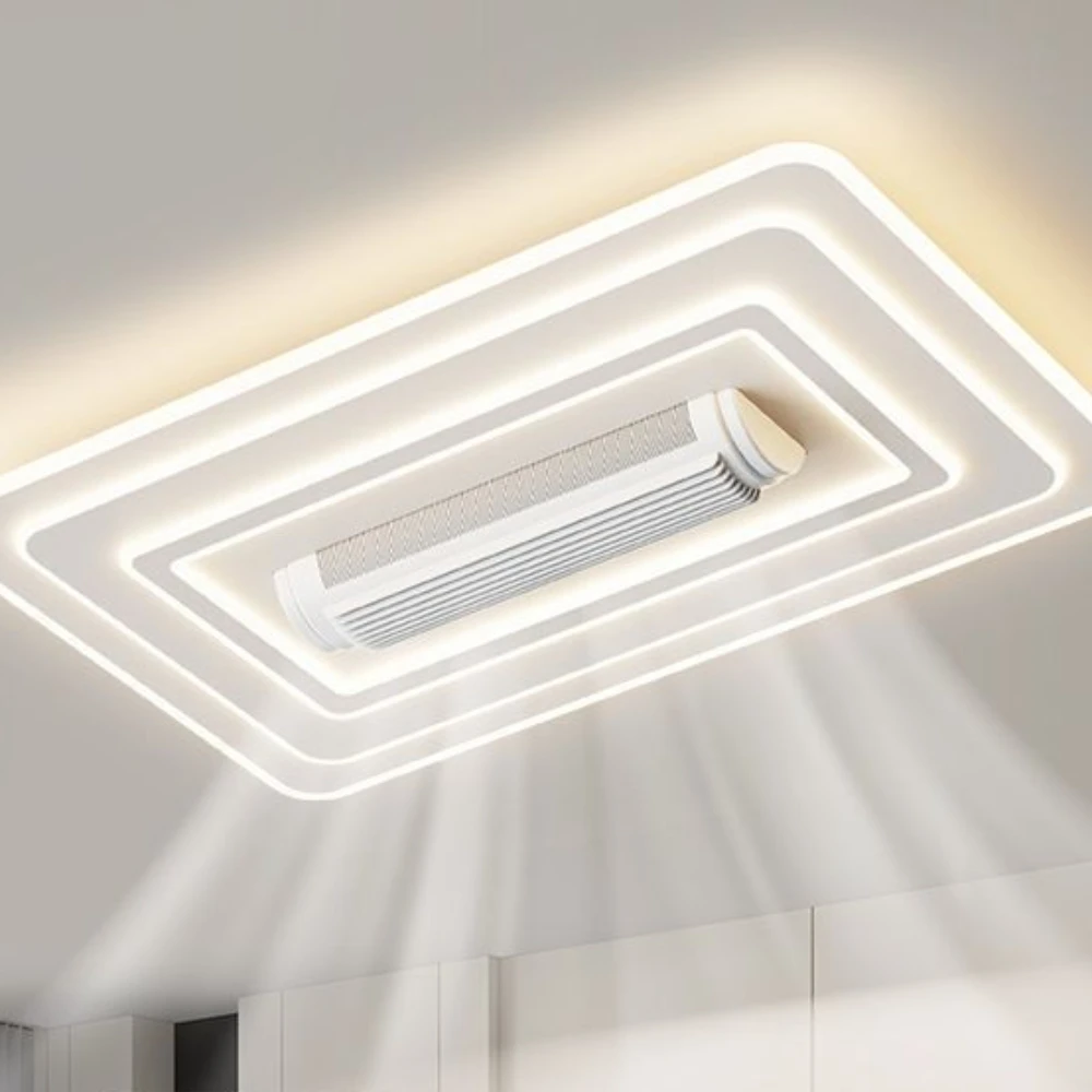 Bladeless fan living room ceiling light New modern simple full spectrum hall main light bedroom lamps