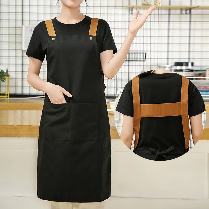 hotel uniform Canvas kitchen hotels Aprons Custom Print  Chef Stylist Grill Restaurant Bar Shop Cafes Kitchen Apron For Hotels