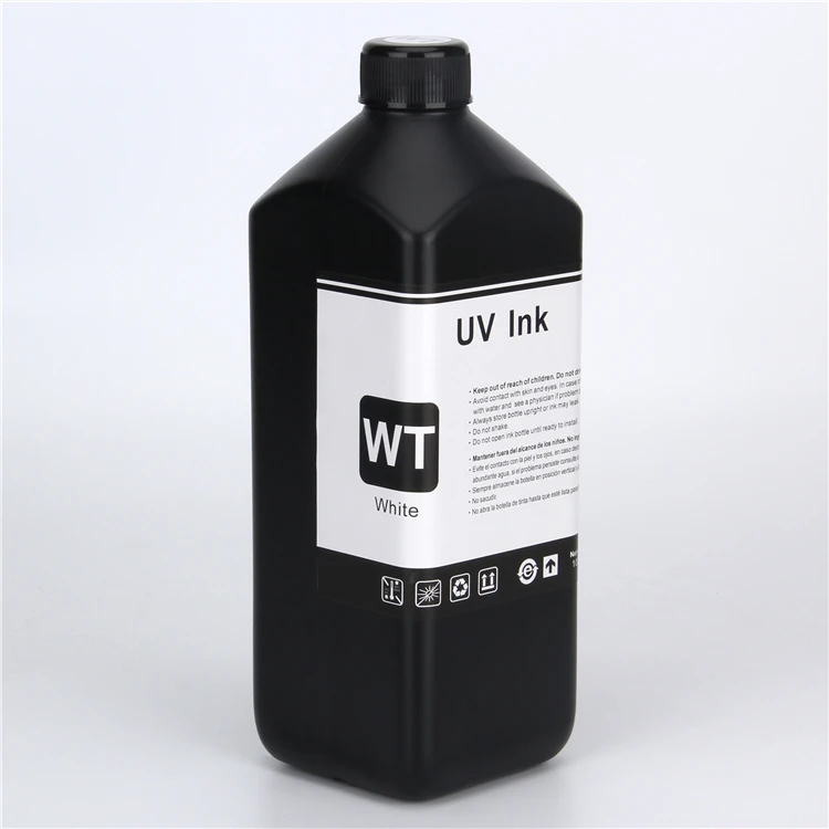 1L Environnemental Cyan Magenta Yellow Black White Hard Bulk UV Ink for Xaar Printhead for Apollo for Toyo Glass Matt Printing