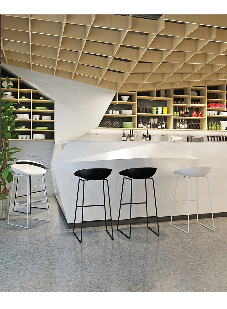 Industrial style Metal Bar chair Modern kitchen high chairs restaurant living room bar stool