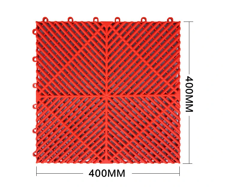 Plastic Tiles Floor Modular Non-Slip Interlocking Garage Splice Grille Drainage Matting for Basement Swimming