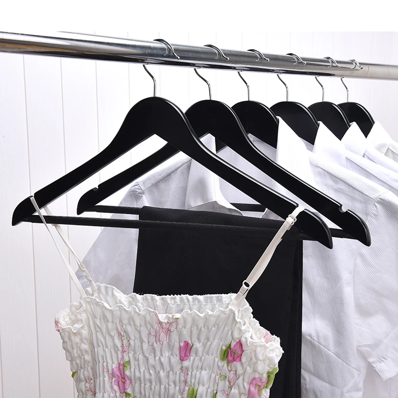 Factory wholesale high-end hangers perchas de madera wooden hanger 20 pack