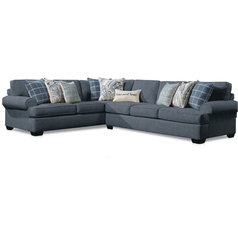 Manufactory 2-Piece Large Sectional Living Room Modern Seating High Quality Linen Couch Vintage Sofa Villa Sofa Set