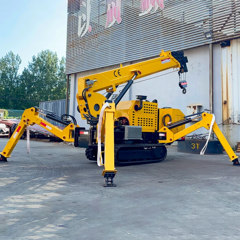 Best Selling Long Arm Spider Crane 360 Degree 3 Ton Spider Crane Multifunctional Crawler Spider Crane For Construction Works