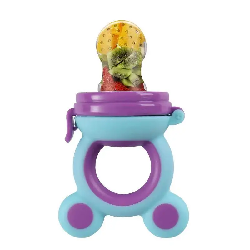 Wholesale customized 100% BPA-free food silicone baby teething food fruit feeder pacifier