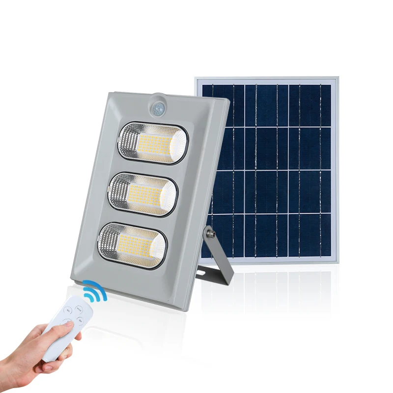 Высококачественный IP65 водонепроницаемый датчик SMD ABS 50 Вт 100 150 наружный Солнечный светодиодный прожектор