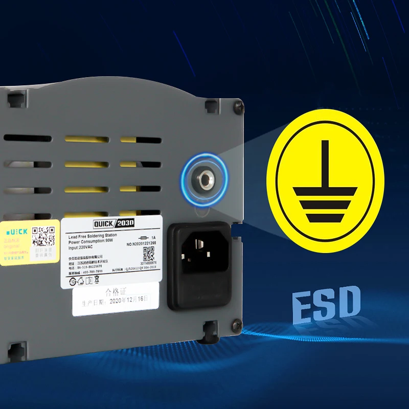 Wholesale soldering station dual 90W 203D with 2 soldering iron stable soldering iron station kit