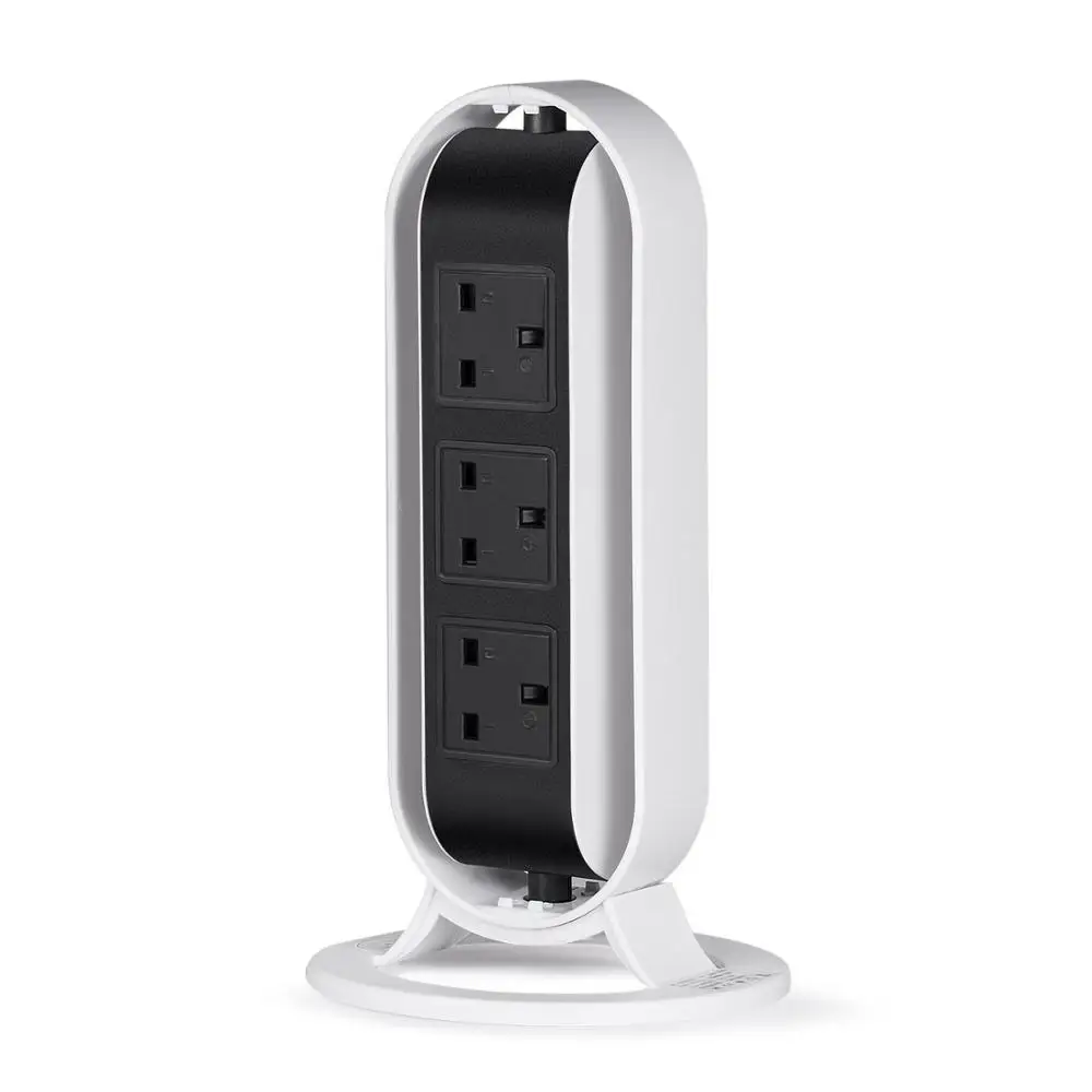 CE FCC Certified Universal Plug Power Strip 250V 10A with 2 USB Charging Port