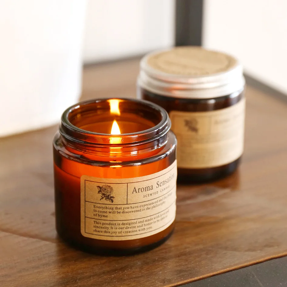 Hot Sales Wholesale Handmade Scented Soy Candles Luxury Custom Logo Scented Candle Jars with Lids