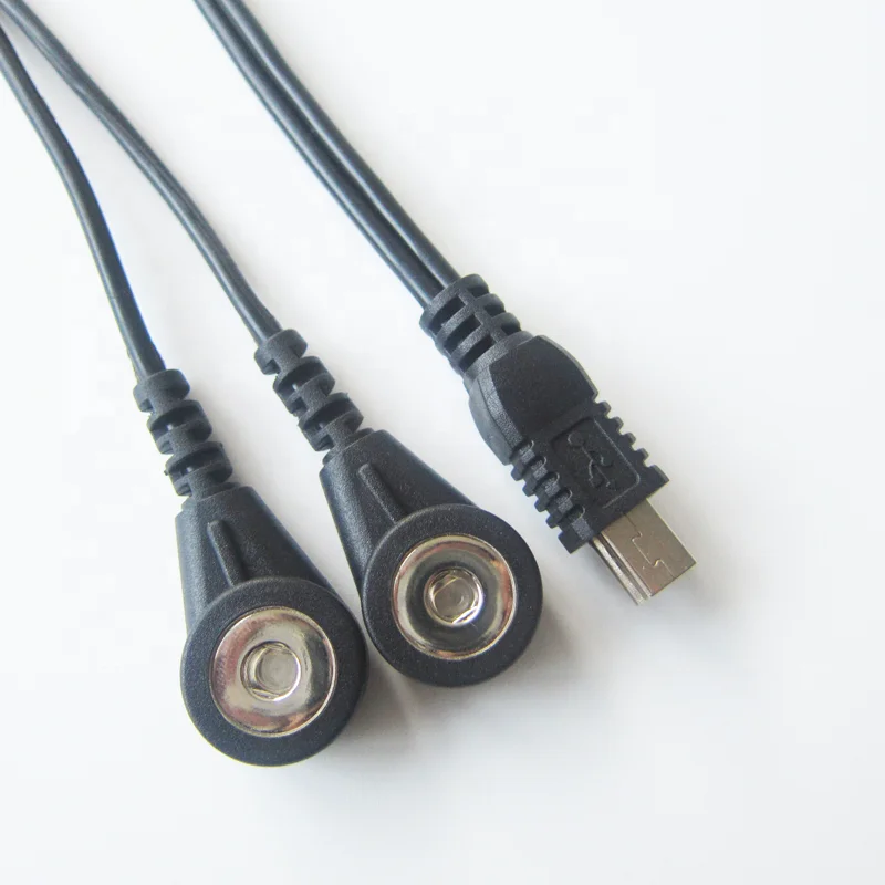 Электротерапевтический электрод под заказ свинцовый провод мини-USB на десять электродов защелкивающийся медицинский