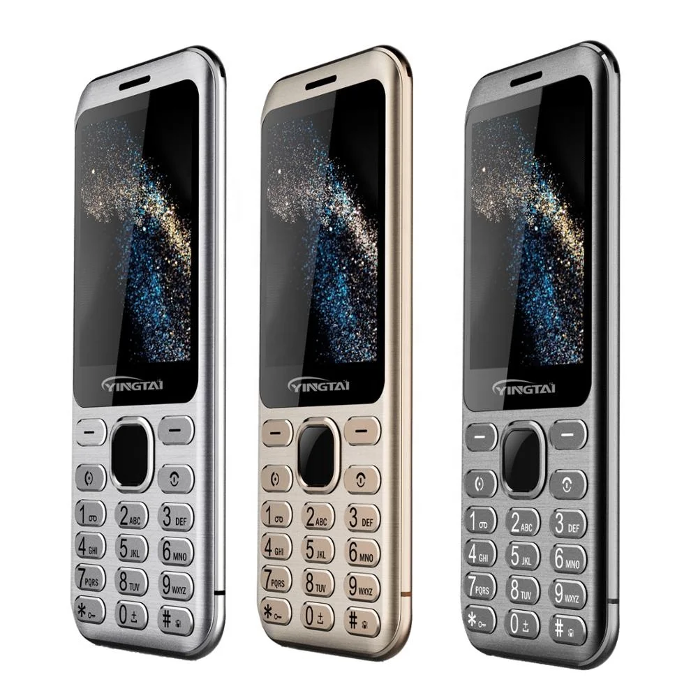 Metal middle frame slim feature phone nice bar design 2.8 inch display cellular telephone