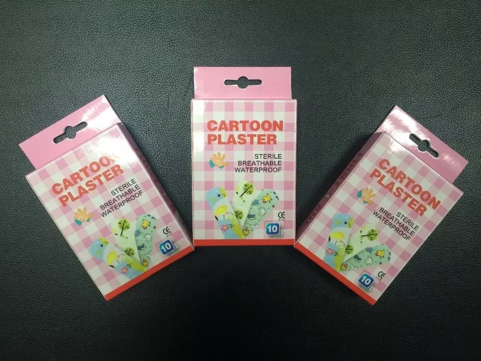 Custom pattern cute cartoon dressing bandage waterproof band-aid adhesive wound plaster for kids