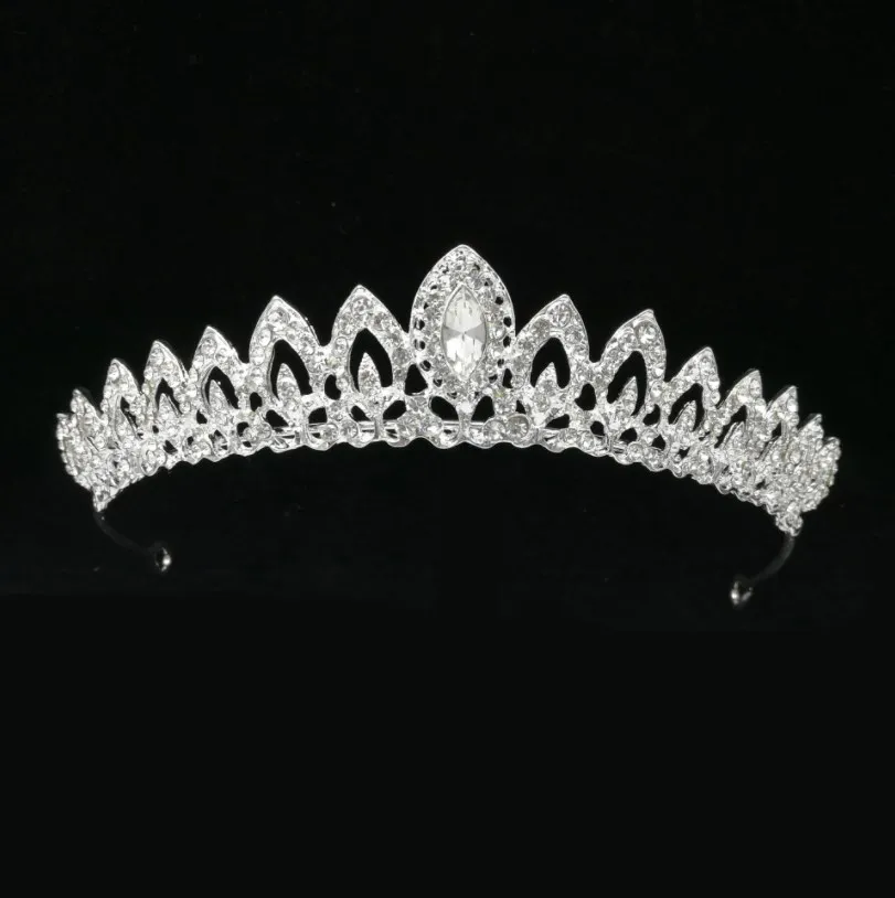 
Popular handmade gemstone crown Rhinestone high quality bridal hair accessories tiara wedding 
