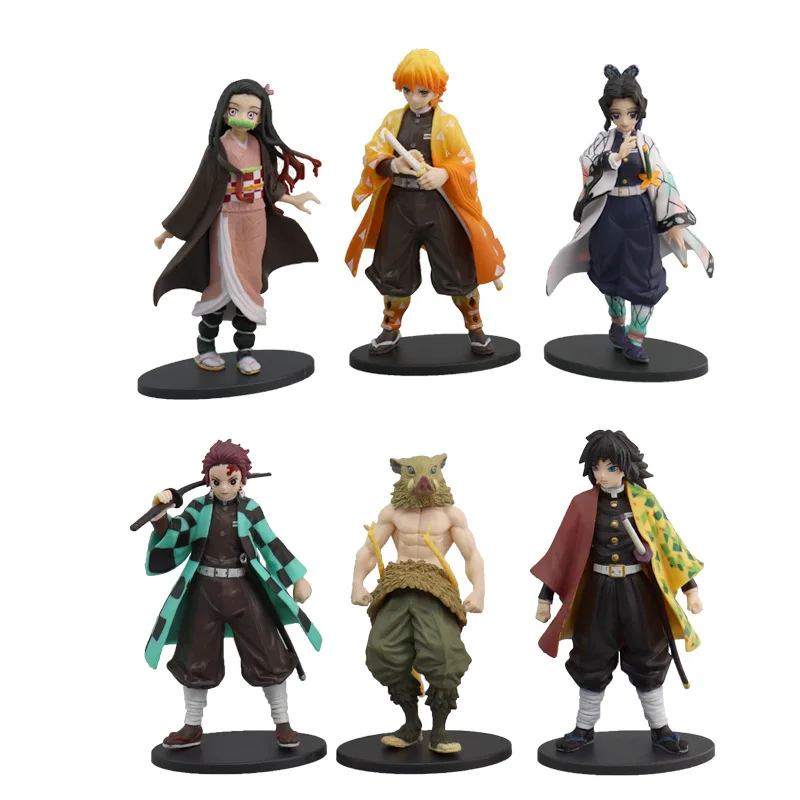 6 видов стилей демон убийца kimetsu без yaiba 15 см камадо nezoku tanjiro мультфильм Смола Модель игрушки аниме