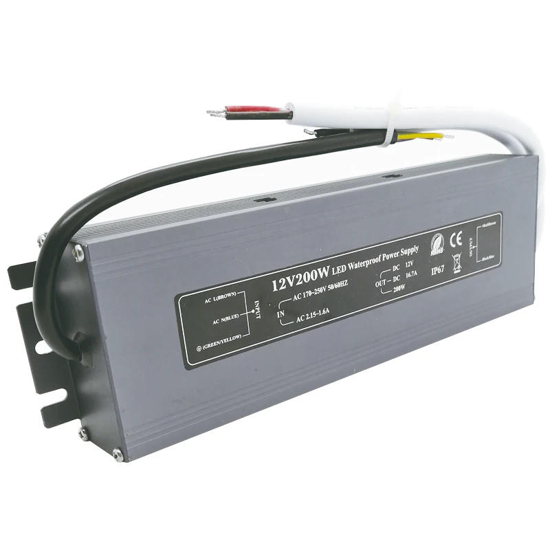 Лучшее качество SMPS IP67 24V ультратонкий водонепроницаемый источник питания CE ROHS стандарт